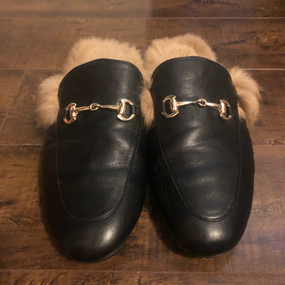Furr Gucci Mules